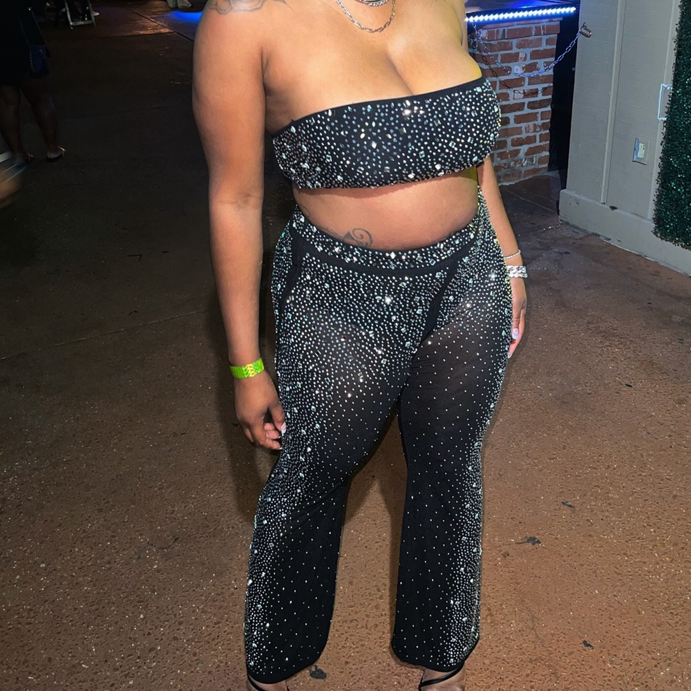 Rhinestone Two Piece Set